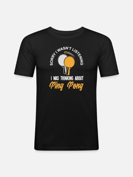 Fun Table Tennis Gift - Men's Slim Fit T-Shirt - black