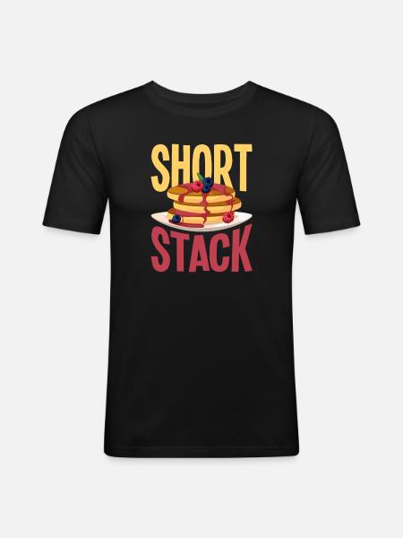 Funny Pancake Pancakes Gift - Men's Slim Fit T-Shirt - black