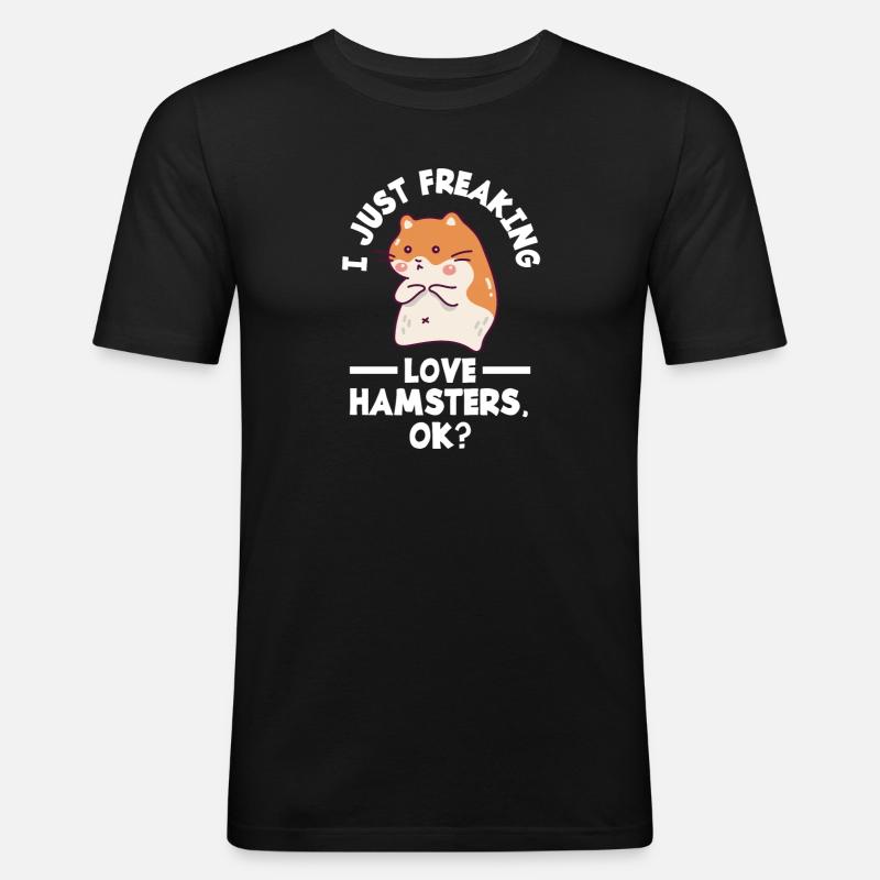 Funny Hamster Gift - Men's Slim Fit T-Shirt - black