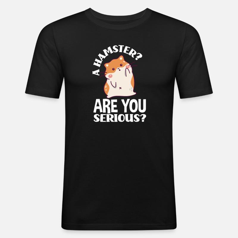 Funny Hamster Gift - Men's Slim Fit T-Shirt - black