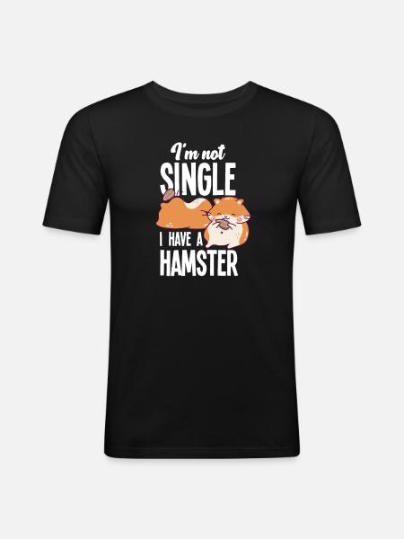 Funny Hamster Gift - Men's Slim Fit T-Shirt - black