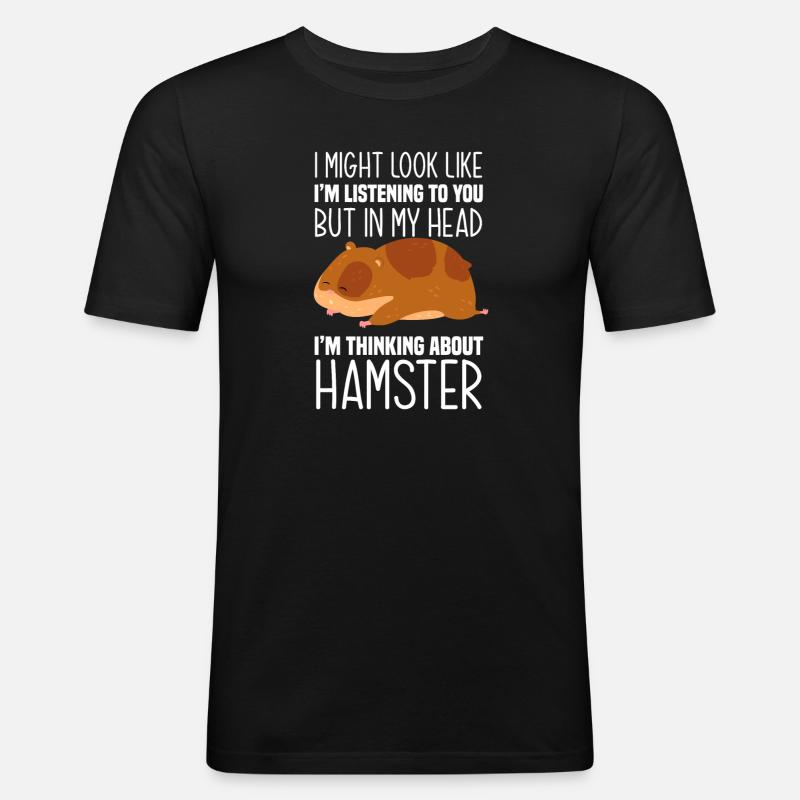 Funny Hamster Gift - Men's Slim Fit T-Shirt - black