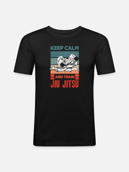 Jiu Jitsu Jiu Jitsu Jiu Jitsu - Mannen slim fit T-shirt - zwart