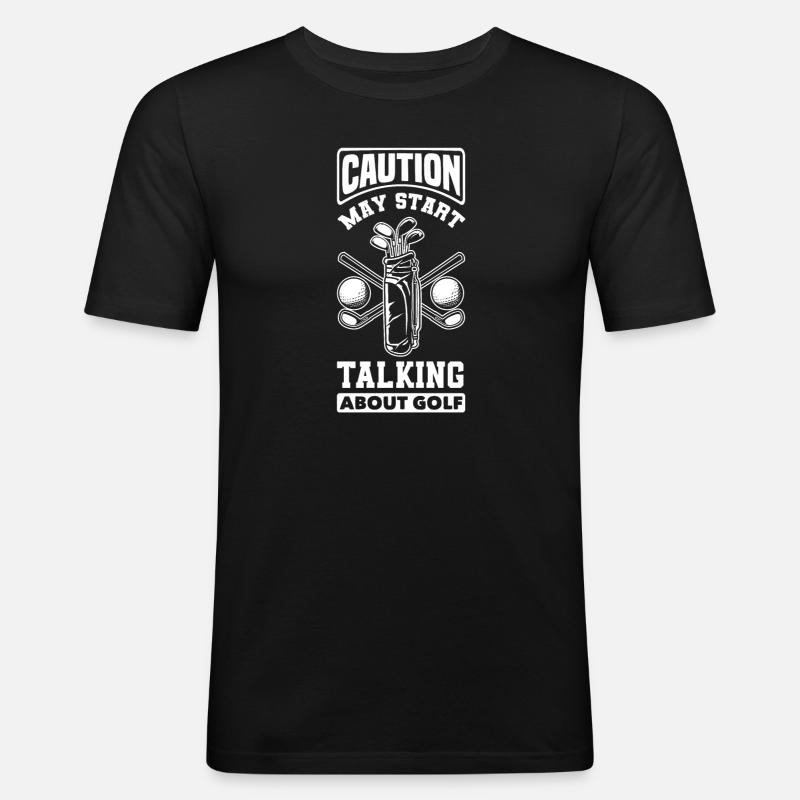 Lustiges Golfen Golf Golfer Geschenk - Männer Slim Fit T-Shirt - Schwarz