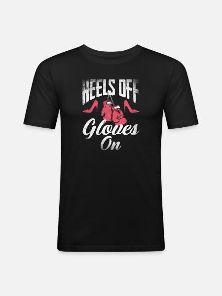 Funny Boxing Boxer Gift - Men's Slim Fit T-Shirt - black