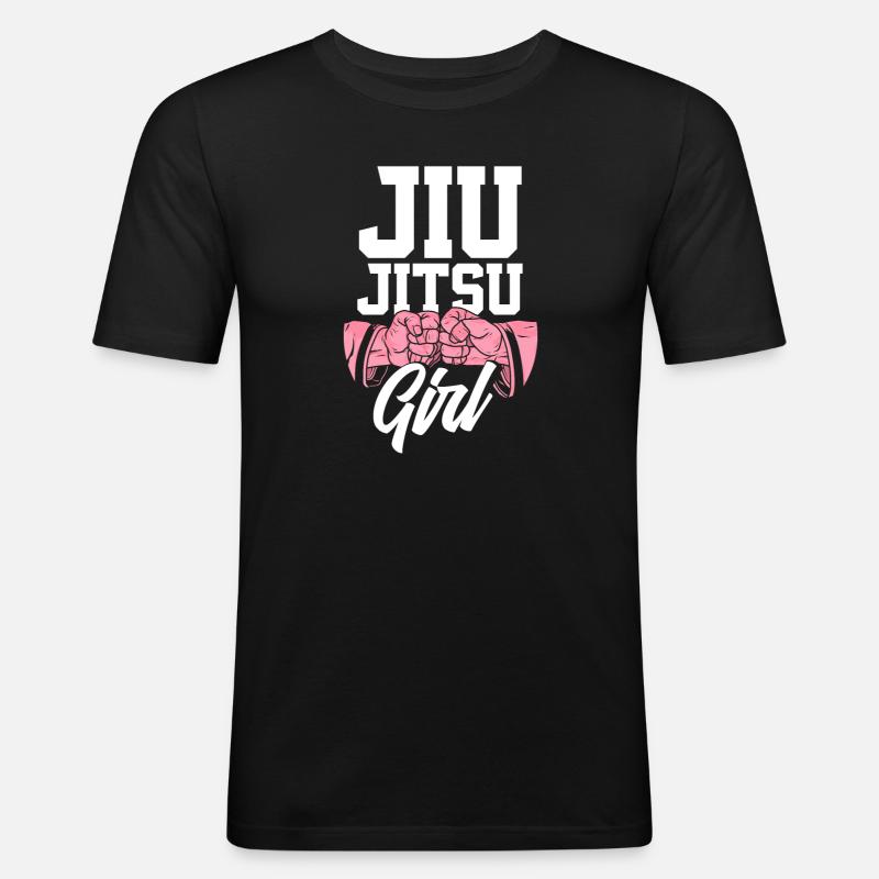 Jiu Jitsu Jiu Jitsu Jiu Jitsu - Maglietta aderente da uomo - nero