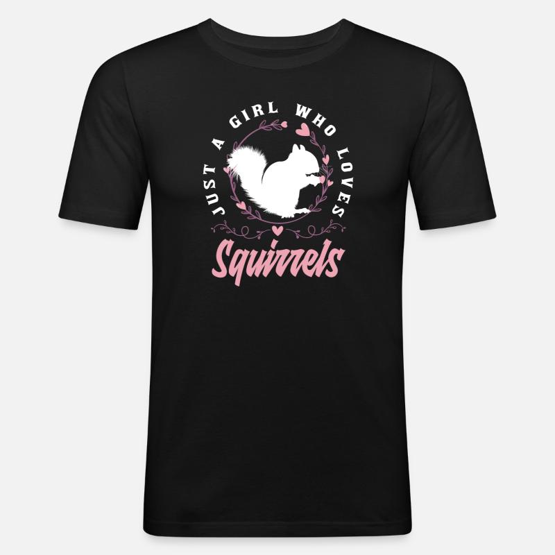 Eichhörnchen - Männer Slim Fit T-Shirt - Schwarz