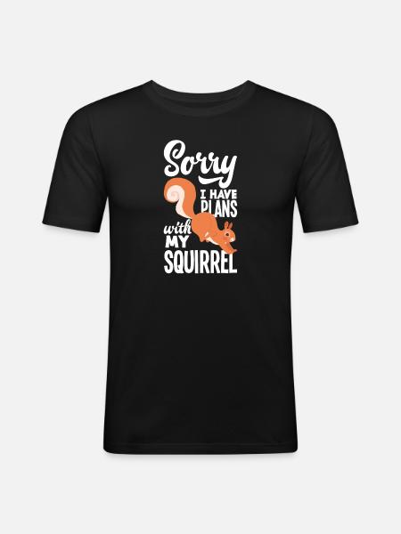 Squirrel - Men's Slim Fit T-Shirt - black