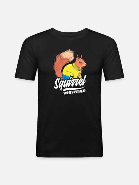 Squirrel - Men's Slim Fit T-Shirt - black