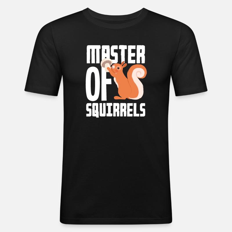 Eichhörnchen - Männer Slim Fit T-Shirt - Schwarz
