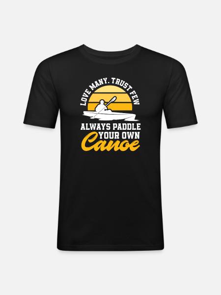 Kayak Canoë - T-shirt près du corps Homme - noir