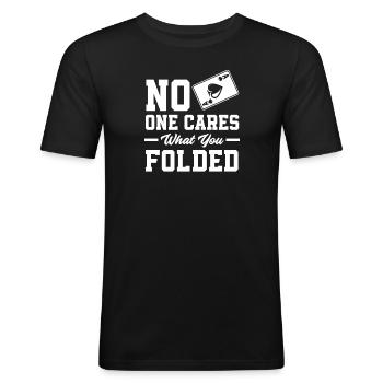 Poker Spieler Pokerspieler Pokern Geschenk - Männer Slim Fit T-Shirt - Schwarz - Vorne - Nik (191cm)