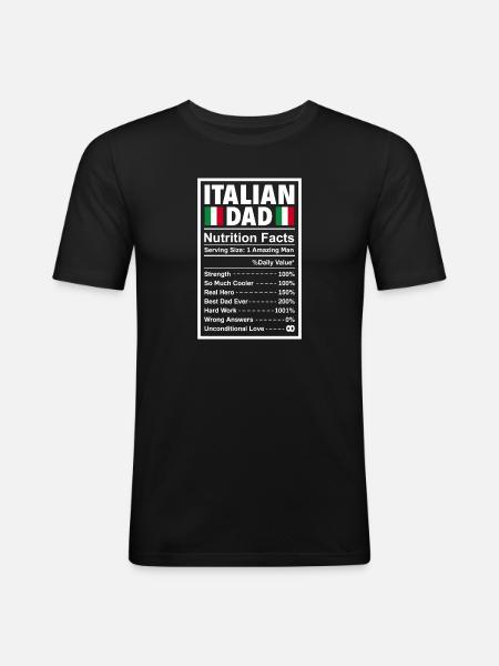 Funny Italy Italian Daddy Gift - Men's Slim Fit T-Shirt - black