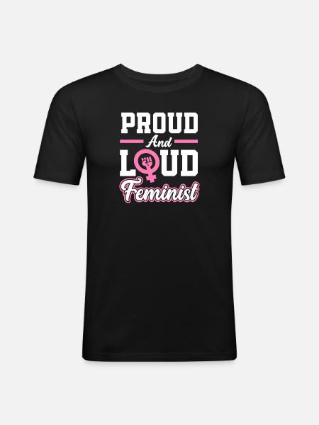 Féminisme Féministe - T-shirt près du corps Homme - noir