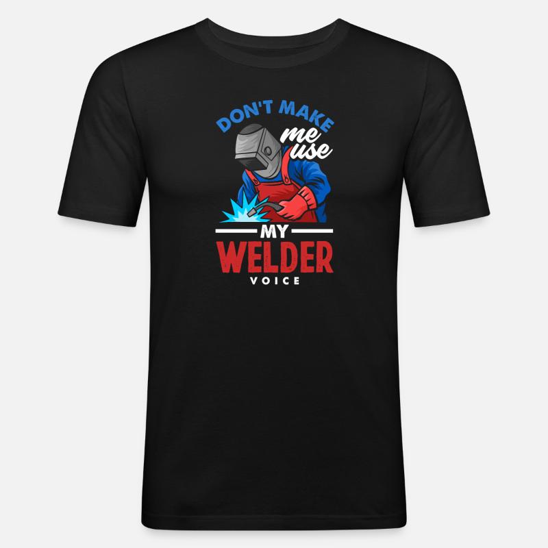 Lustiges Schweißer Geschenk - Männer Slim Fit T-Shirt - Schwarz