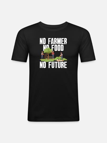 Funny Farmer Farm Farmer Gift - Men's Slim Fit T-Shirt - black