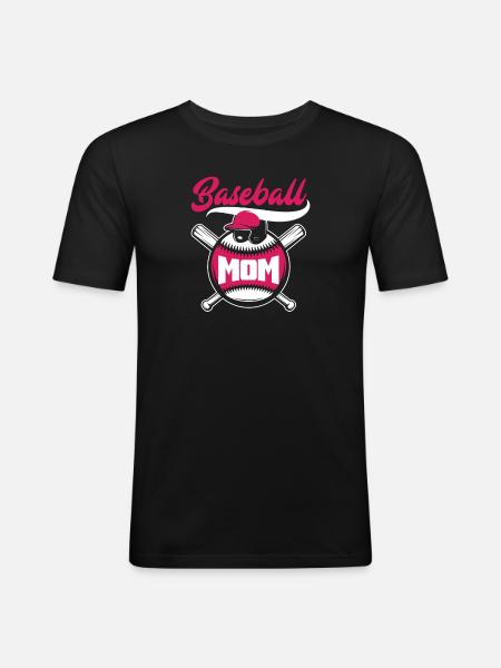 Funny Baseball - Men's Slim Fit T-Shirt - black