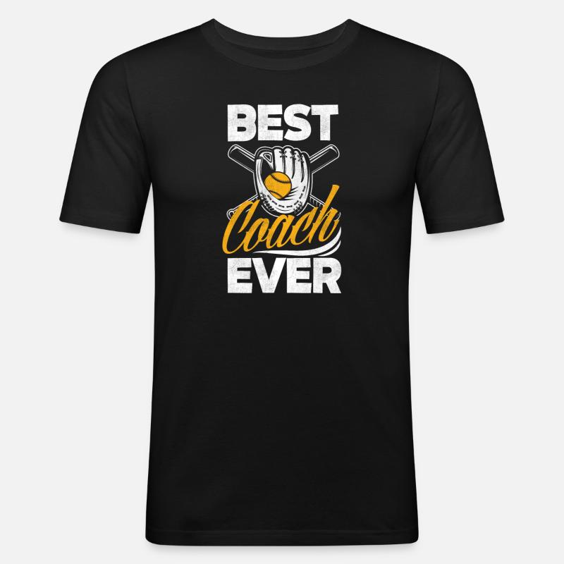 Drôle de baseball - T-shirt près du corps Homme - noir