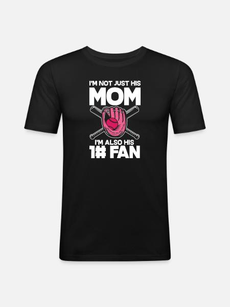 Funny Baseball - Men's Slim Fit T-Shirt - black