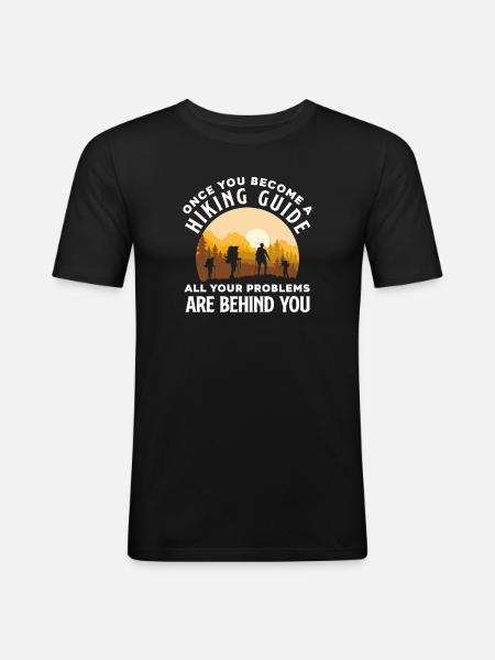 Funny Hiking Gift - Men's Slim Fit T-Shirt - black