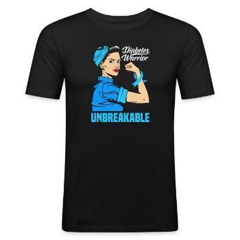 T1D Diabetes Type 1 Diabetic Gift - Men's Slim Fit T-Shirt - black - Front - Nik (191cm)