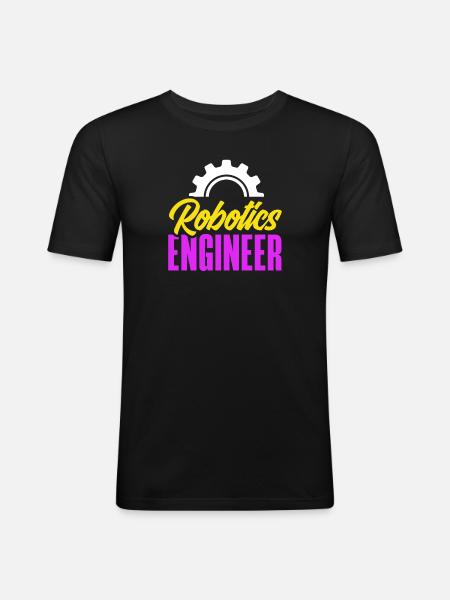 Programmeur de robots robotiques - T-shirt près du corps Homme - noir