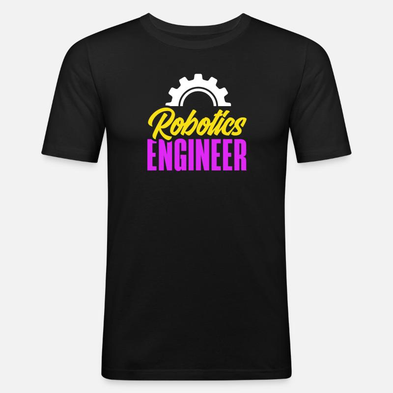 Programmeur de robots robotiques - T-shirt près du corps Homme - noir