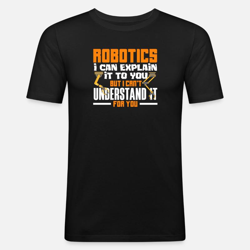 Programmeur de robots robotiques - T-shirt près du corps Homme - noir