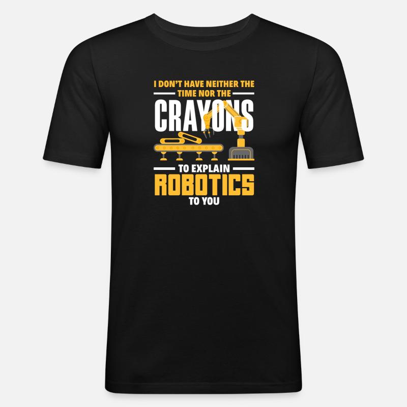Programmeur de robots robotiques - T-shirt près du corps Homme - noir