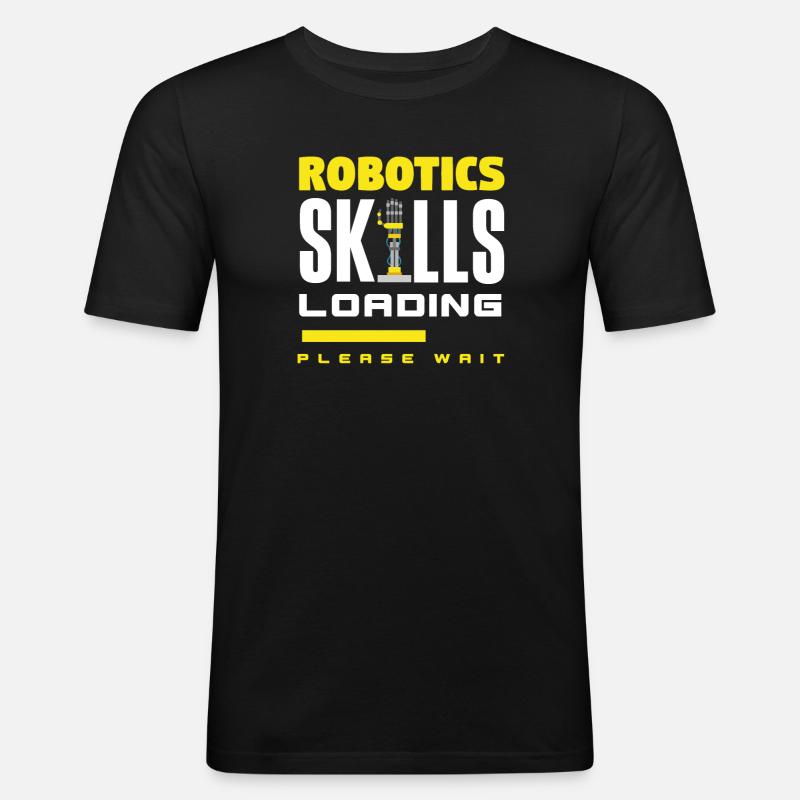 Programmeur de robots robotiques - T-shirt près du corps Homme - noir