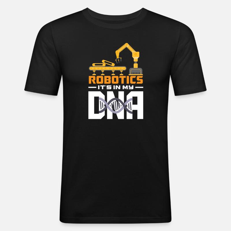 Programmeur de robots robotiques - T-shirt près du corps Homme - noir