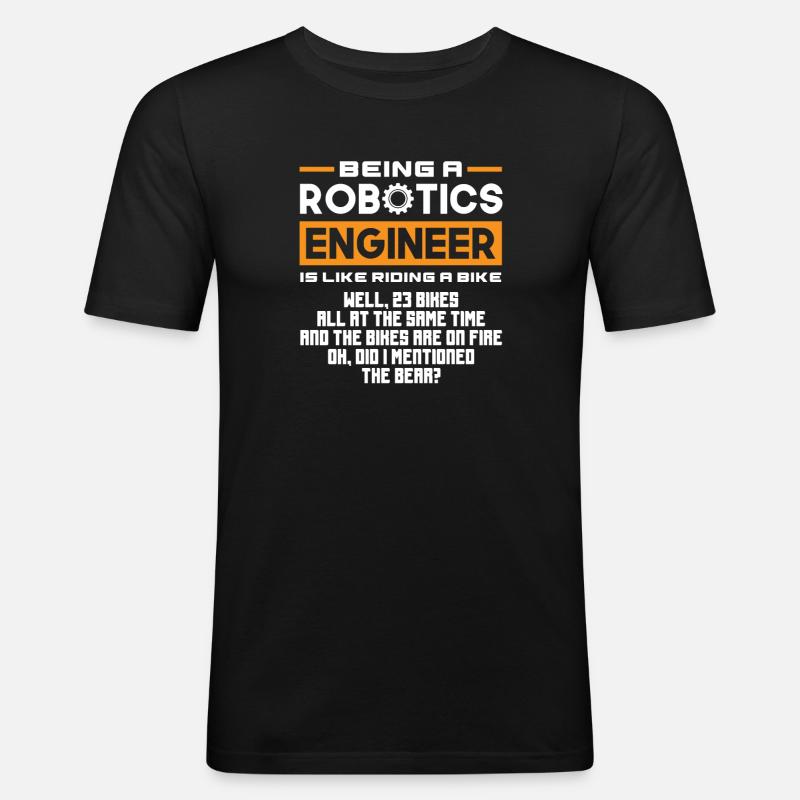 Programmeur de robots robotiques - T-shirt près du corps Homme - noir