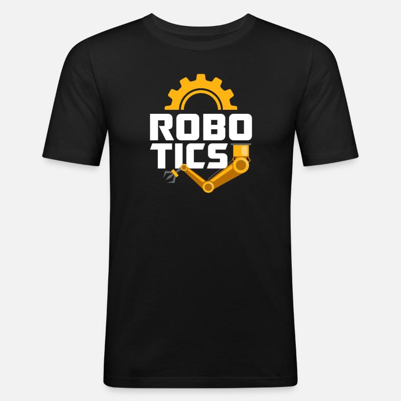 Programmeur de robots robotiques - T-shirt près du corps Homme - noir