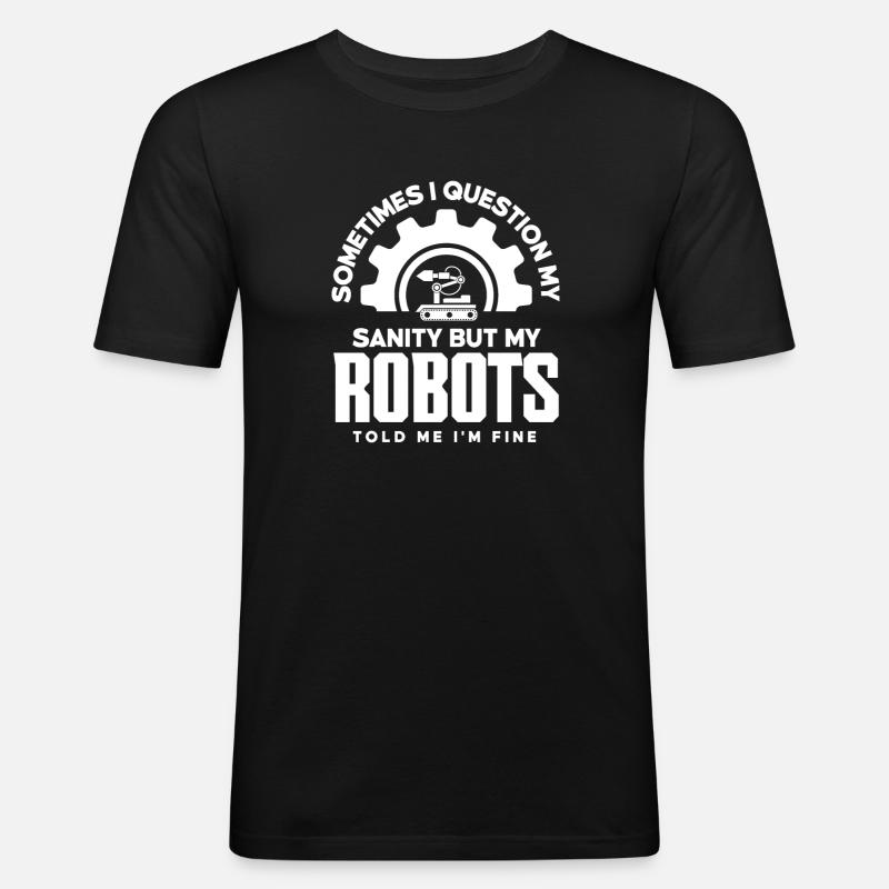Robotics Robot Programmer - Men's Slim Fit T-Shirt - black