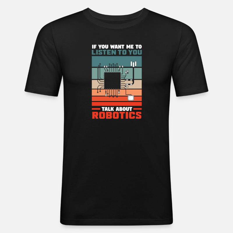 Robotics Robot Programmer - Men's Slim Fit T-Shirt - black