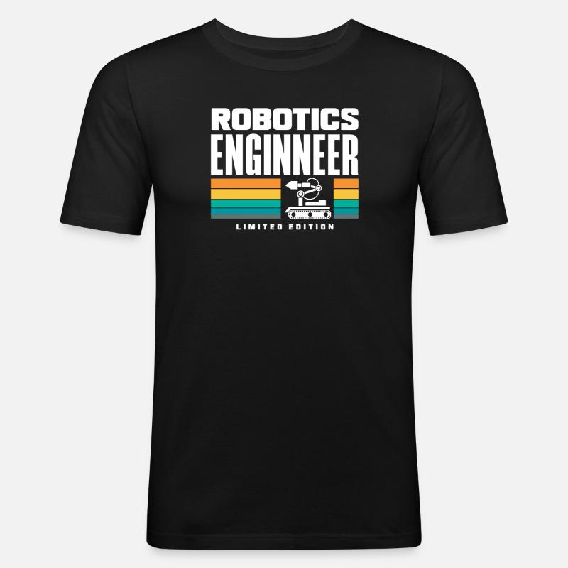 Programmeur de robots robotiques - T-shirt près du corps Homme - noir
