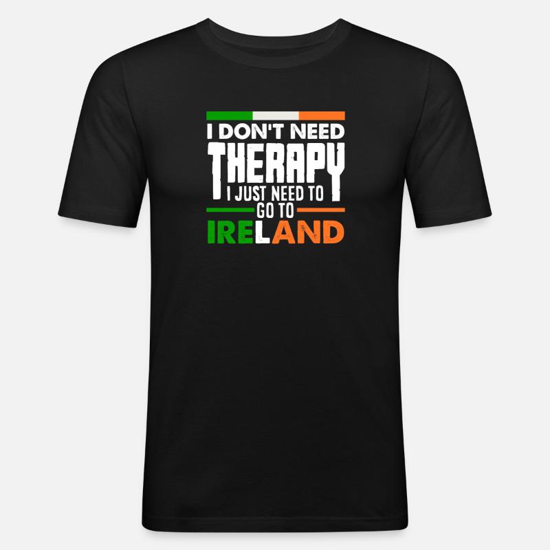Lustiges Ire Irland Geschenk - Männer Slim Fit T-Shirt - Schwarz