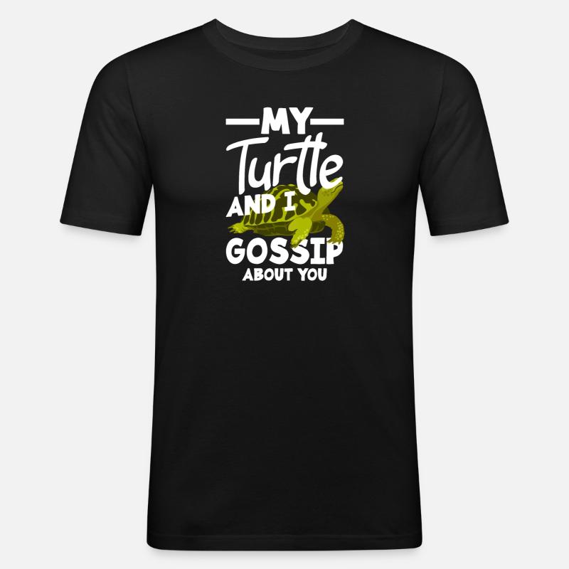 Turtle Sea Turtle Gift - Men's Slim Fit T-Shirt - black