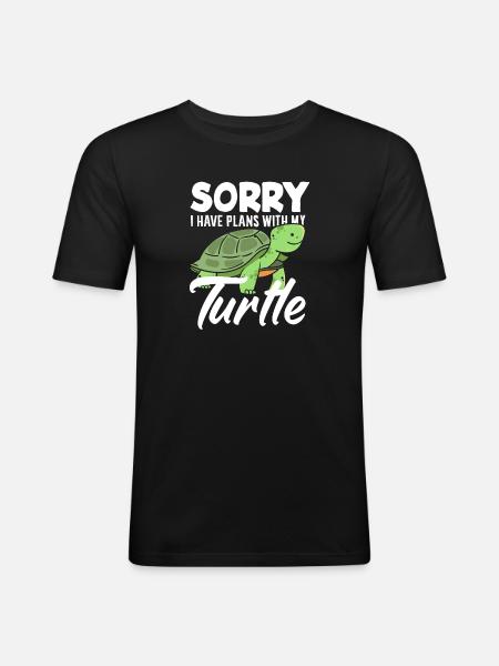 Turtle Sea Turtle Gift - Men's Slim Fit T-Shirt - black