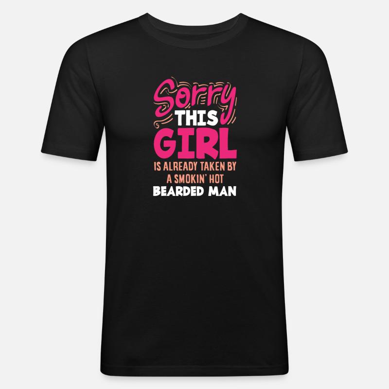 Bartpflege Bart Liebhaber Männer Bart - Männer Slim Fit T-Shirt - Schwarz