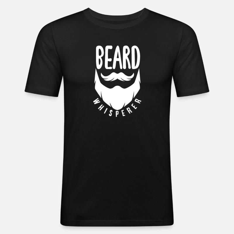 Bartpflege Bart Liebhaber Männer Bart - Männer Slim Fit T-Shirt - Schwarz