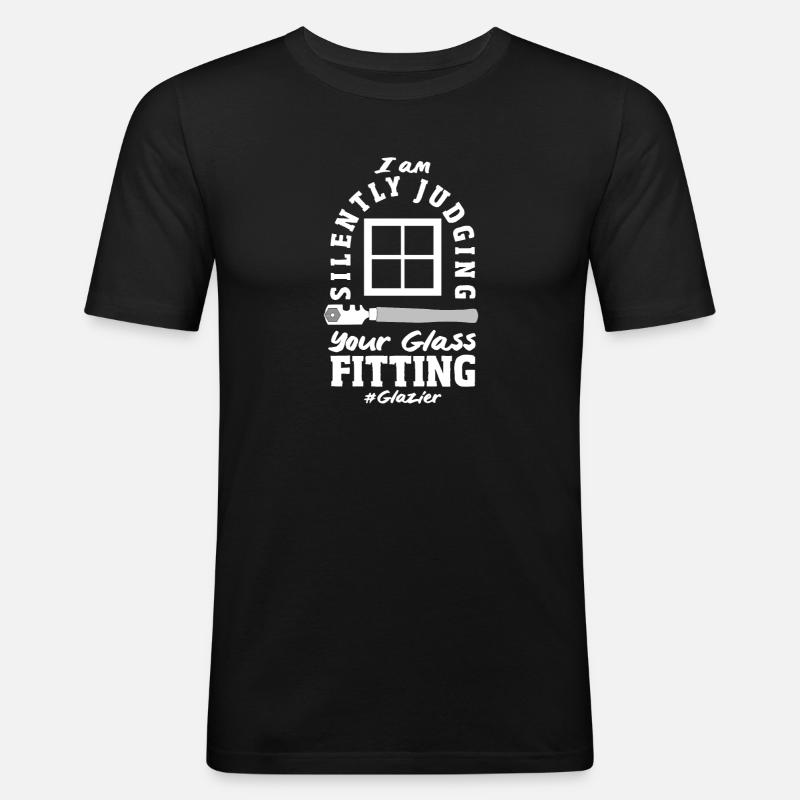 Glaser Geschenk - Männer Slim Fit T-Shirt - Schwarz