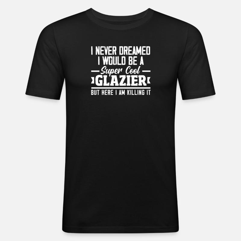 Glaser Geschenk - Männer Slim Fit T-Shirt - Schwarz