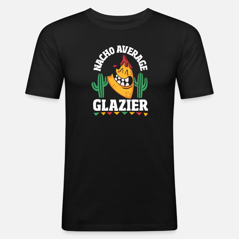 Glaser Geschenk - Männer Slim Fit T-Shirt - Schwarz