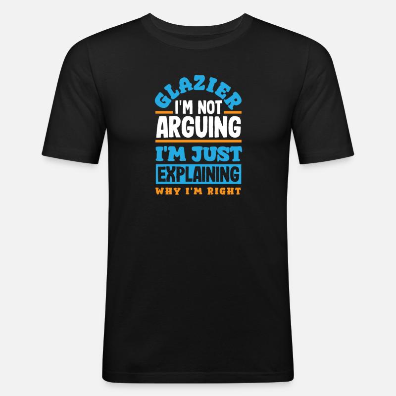 Glaser Geschenk - Männer Slim Fit T-Shirt - Schwarz