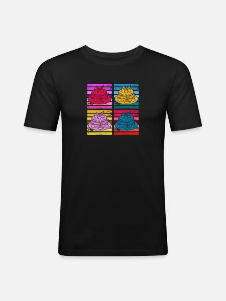 Funny Pancake Lover Gift - Men's Slim Fit T-Shirt - black