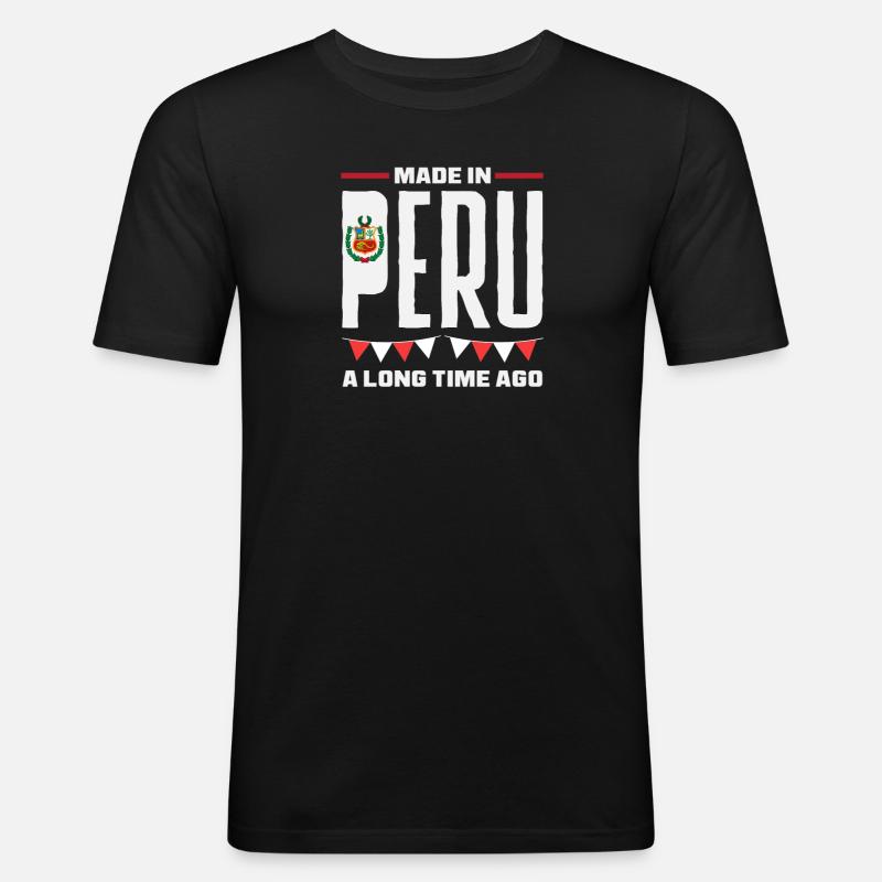 Peru Peruvian Gift - Men's Slim Fit T-Shirt - black