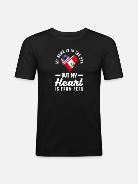 Peru Peruvian Gift - Men's Slim Fit T-Shirt - black