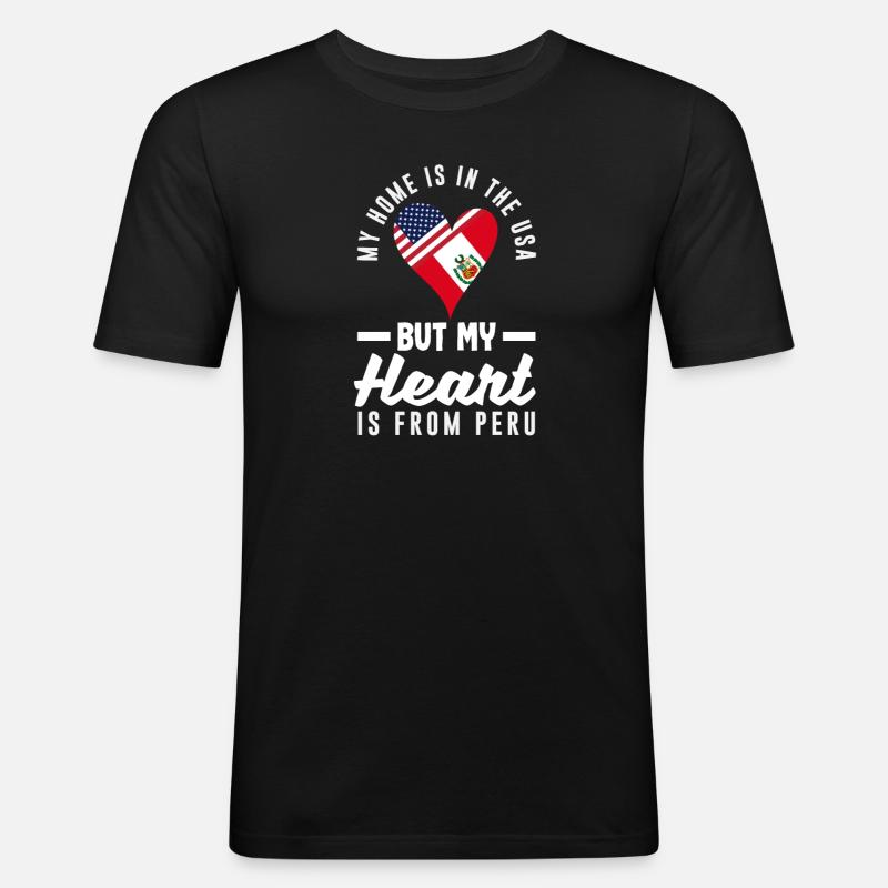 Peru Peruvian Gift - Men's Slim Fit T-Shirt - black