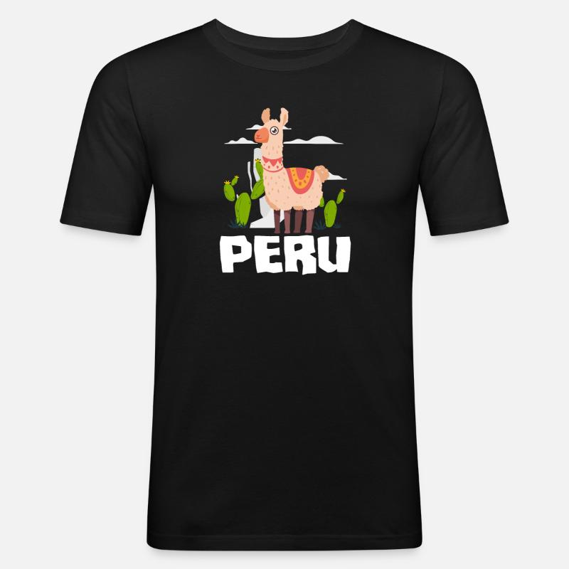 Peru Peruvian Gift - Men's Slim Fit T-Shirt - black